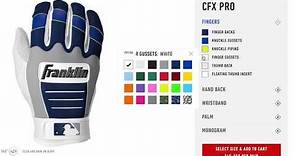 Franklin Sports Custom CFX Pro Batting Gloves
