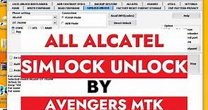 All Alcatel Sim Network lock unlock|Alcatel OneTouch 7024w Network lock Code By AvrngersMTK v0.8.4
