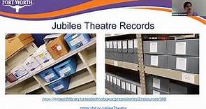 Jubilee Theatre History Seminar | Fort Worth Public Library