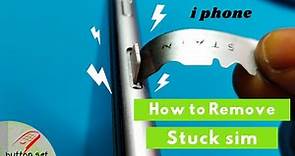 How to remove Stuck sim card without open phone || iphone sim jammed || DIY