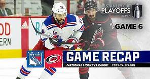 Gm 6: Rangers @ Hurricanes 5/16 | NHL Highlights | 2024 Stanley Cup Playoffs