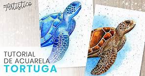 Tutorial de Acuarela | Cómo pintar una Tortuga