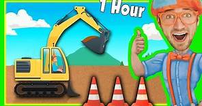 Diggers for Children with Blippi and More | 1 Hour Long!