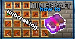 How to Get and Use Unbreaking Enchantment in Minecraft! | Easy Minecraft Tutorial