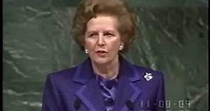 Margaret Thatcher - UN General Assembly Climate Change Speech (1989)