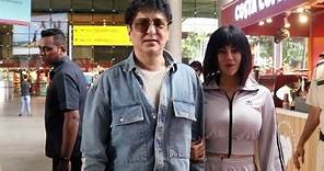 Filmmaker Sajid Nadiadwala With Wife Spotted At Airport