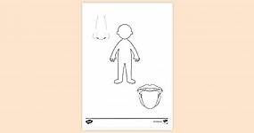 Body Parts Colouring Page for Toddlers