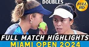 Hsieh Su Wei / Elise Mertens VS Kenin / Mattek • WTA Miami Open 2024 Doubles Full Match Highlights