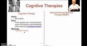 Cognitive Therapies: CBT & REBT