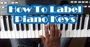 How To Label The Keys Of The Piano Keyboard - Piano Keys And Notes