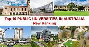 Top 10 PUBLIC UNIVERSITIES IN AUSTRALIA New Ranking