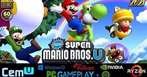 CEMU New Super Mario Bros U PC Gameplay | Full Playable | WiiU Emulator | 2021 Latest | 1080p 60fps