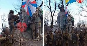 Il video delle truppe di Mosca che issano la bandiera russa ad Avdiivka