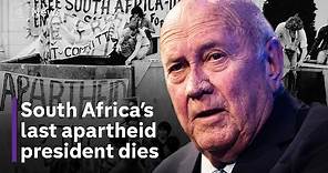 FW de Klerk: Last South African apartheid president dies at 85