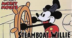 Steamboat Willie (Full Movie HD) 1928 - Walt Disney (Public Domain) - Mickey Mouse