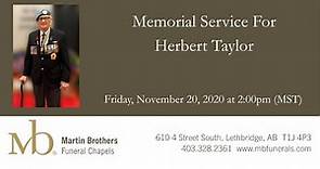Memorial Service For Herbert Taylor