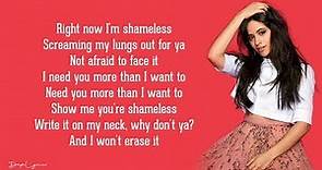 Camila Cabello - Shameless (Lyrics) 🎵