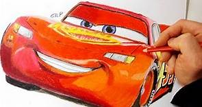 Come disegnare e colorare Saetta McQueen di Cars