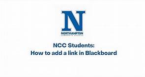 NCC Students: How to add a link in Blackboard