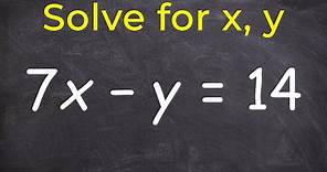 Solving an equation for y and x