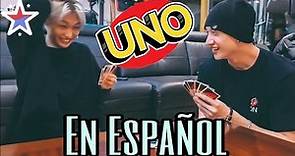 Bang Chan y Felix juegan UNO en español latino | Dubstar Idols