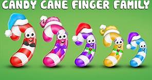 The Finger Family Candy Cane Family Nursery Rhyme | Candy Cane Finger Family Songs