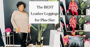 Try on these Faux Leather Leggings with me for Date Night!