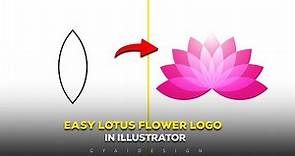 Illustrator tutorials - Easy Lotus flower logo