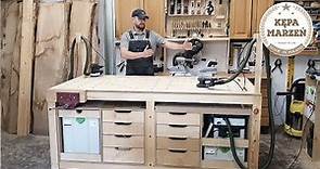 Multifunkcyjny stolarski stół warsztatowy | Mulitifunctional woodworking workbench