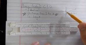 Basic slide rule theory and use (Part 1): C and D scales