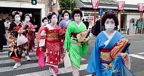 Geisha Walk from Pontocho Alley to Gion in Kyoto | Amazing Beautiful Kimono and Obi | Japan Travel