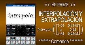 Interpolación y Extrapolación lineal | HP Prime