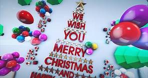 Happy New Year & Merry Christmas wish 3d Animated Greetings Motion Graphics