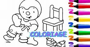 Tchoupi à l’école | Tchoupi et ses amis | Coloriage TCHOUPI s'habille tout seul!