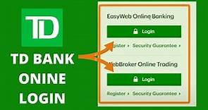 How to Login To TD Bank Account? TD Bank Online Login to Access EasyWeb Online Banking