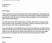 menulis surat pribadi indonesia