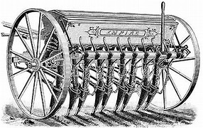 Image result for Joseph Gibbons received a patent for the seeding machine.