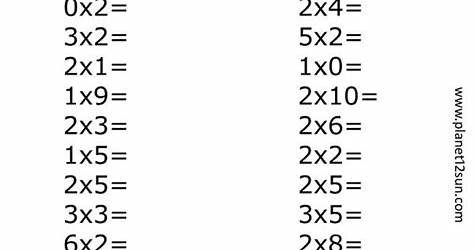 3rd Multiplication Worksheets
