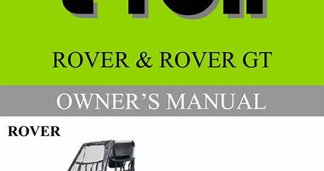 E Ton Rover Gt Owner's Manual