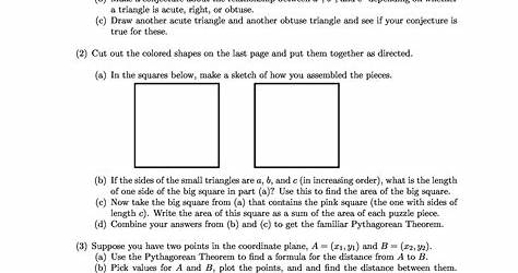 The Pythagorean Theorem Worksheet Answers