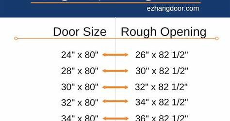 Interior Door Door Rough Opening Chart