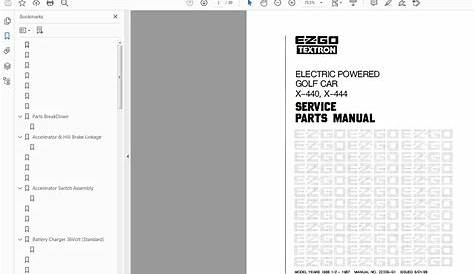 Ez Go Textron Parts Manual