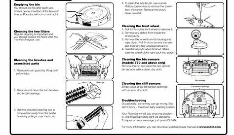Essential maintenance | iRobot Roomba 700 Series User Manual | Page 6 / 9
