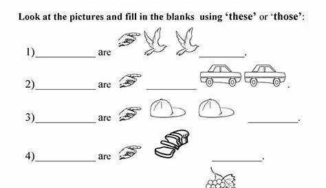 these that this those worksheet