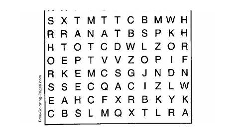 search a word puzzles printable