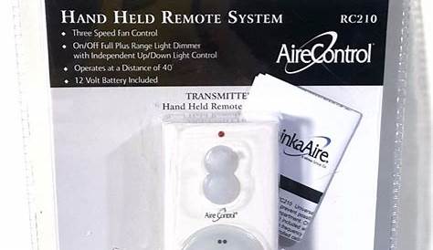 Minka Aire Hand Held Remote Control System MKA2168 RC210 MinkaAire #
