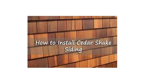 how to install cedar shake