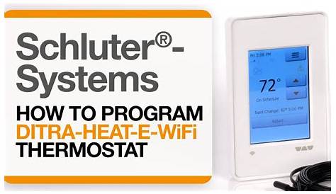 schluter ditra heat e wifi manual