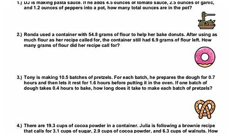 5th grade math word problems worksheets