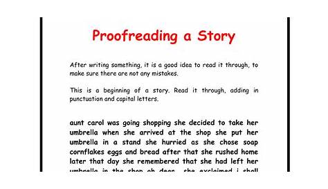 Proofreading Worksheets | Teaching Resources
